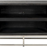 Blackbone Black Oak and Silver 4 Door TV Unit - 220cm-Belmont Interiors