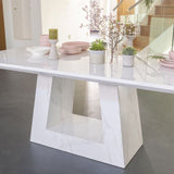 Romeo White Marble Dining Table -180cm