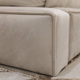 The Milo Chunky Upholstered Plush Velvet Piped Bed Frame