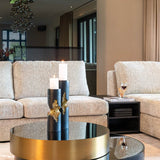 Richmond Interiors Slice Black & Gold Coffee Table