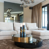Richmond Interiors Slice Black & Gold Coffee Table