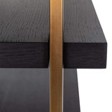 Richmond Interiors Rigley Black Oak Wood & Mirrored Display Unit