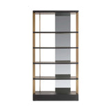 Richmond Interiors Rigley Black Oak Wood & Mirrored Display Unit