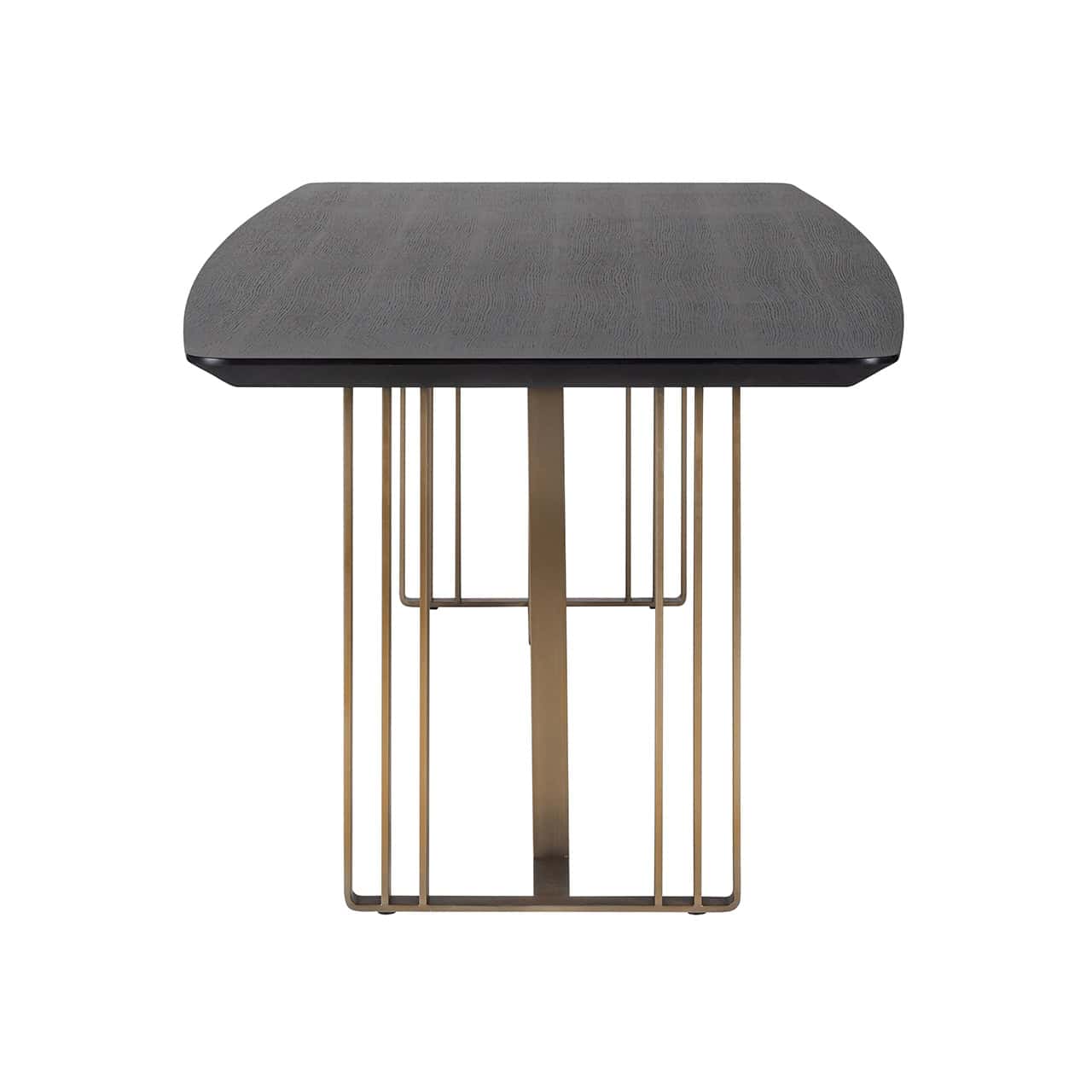 Richmond Interiors Maverick Black Oak Wood Rectangle Dining Table 220 cm