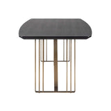 Richmond Interiors Maverick Black Oak Wood Rectangle Dining Table 220 cm