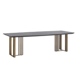 Richmond Interiors Maverick Black Oak Wood Rectangle Dining Table 260 cm