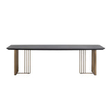 Richmond Interiors Maverick Black Oak Wood Rectangle Dining Table 260 cm