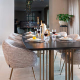 Richmond Interiors Maverick Black Oak Wood Rectangle Dining Table 260 cm