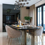 Richmond Interiors Maverick Black Oak Wood Rectangle Dining Table 260 cm