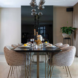 Richmond Interiors Maverick Black Oak Wood Rectangle Dining Table 260 cm