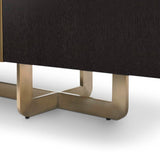 Richmond Interiors Dax Black Oak Wood & Gold Sideboard