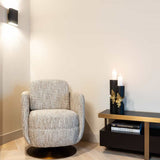 Richmond Interiors Diddley Black Oak Wood & Gold TV Unit