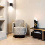 Richmond Interiors Diddley Black Oak Wood & Gold TV Unit