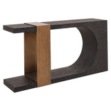 Richmond Interiors Bazel Console Table in Black/Gold