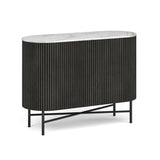 Lucerne Small Sideboard Black Ribbed Fluted