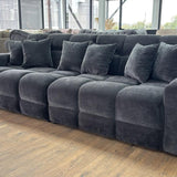 The Bubble Charcoal Black Boucle Cloud Fabric 4 Seater Sofa