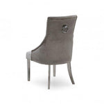 Louis 150cm Beige Marble Dining Table + Belle Plush Velvet Knocker Chairs-Esme Furnishings