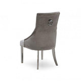 Louis 150cm Beige Marble Dining Table + Belle Plush Velvet Knocker Chairs-Esme Furnishings