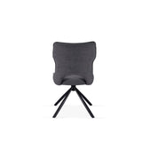 Monaco Pandora Beige Ceramic Marble Extendable Dining Table 160-240cm With Roseland Grey Velvet 360° Swivel Chairs
