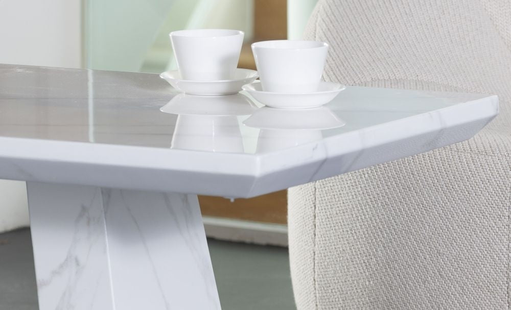 Romeo White Marble Coffee Table