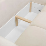 Zara Cream Universal Corner Sofabed with Storage
