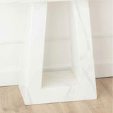 Romeo White Marble Console Table