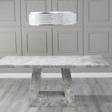 Harry Grey Marble Dining Table - 160cm