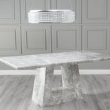Harry Grey Marble Dining Table - 160cm
