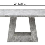 Harry Grey Marble Dining Table - 160cm