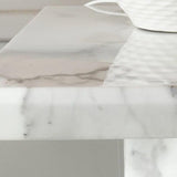 Amaro White Marble Side Table