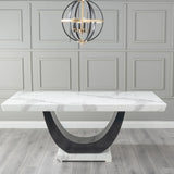 Omni White Marble Dining Table - 160cm
