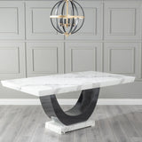 Omni White Marble Dining Table - 160cm