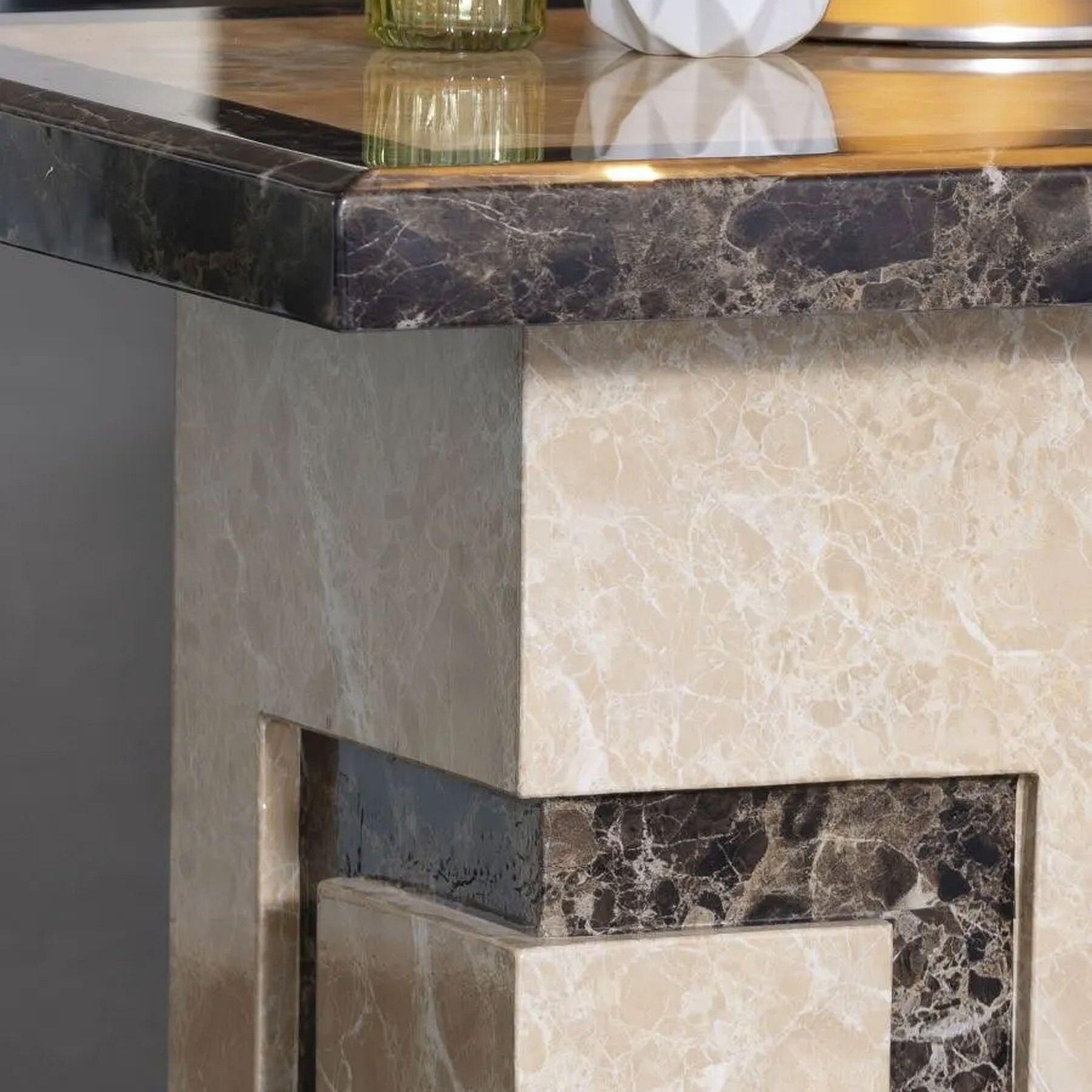 Veneto Cream Marble Side Table