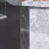 Anzara Square Grey Marble Lamp Table
