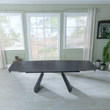 Lunar Black Ceramic Extending Dining Table 160cm - 240cm