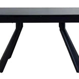 Lunar Black Ceramic Extending Dining Table 160cm - 240cm