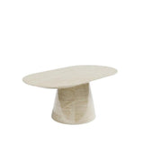 Riviera Beige Marble Oval Coffee Table