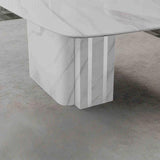 Valentini White Marble Dining Table - 180cm