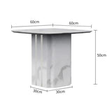 Valentini White Marble Side Table