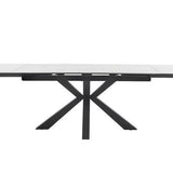 Phoenix 160-240cm White Ceramic Marble Extending Table-Esme Furnishings