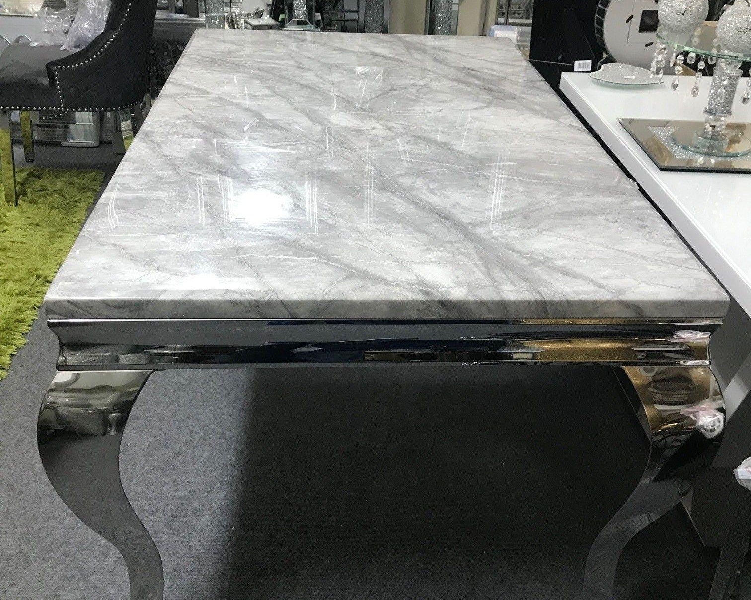 Louis Grey Marble Coffee Table-Esme Furnishings