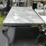 Louis Grey Marble Coffee Table-Esme Furnishings