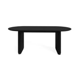 Lucerne Oval 200cm Dining Table - Black Ribbed Fluted