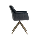 Richmond Interiors Aline Swivel Chair in Khaki Velvet