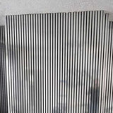 Acoustic Slatted Wall Panels Chrome Metallic Pack Of x4 240 x 60cm