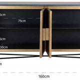 Richmond Ironville Golden 4 Door Sideboard-Belmont Interiors