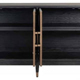 Bloomingville Shagreen Faux Leather 4 Door Sideboard-Belmont Interiors