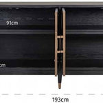 Bloomingville Shagreen Faux Leather 4 Door Sideboard-Belmont Interiors