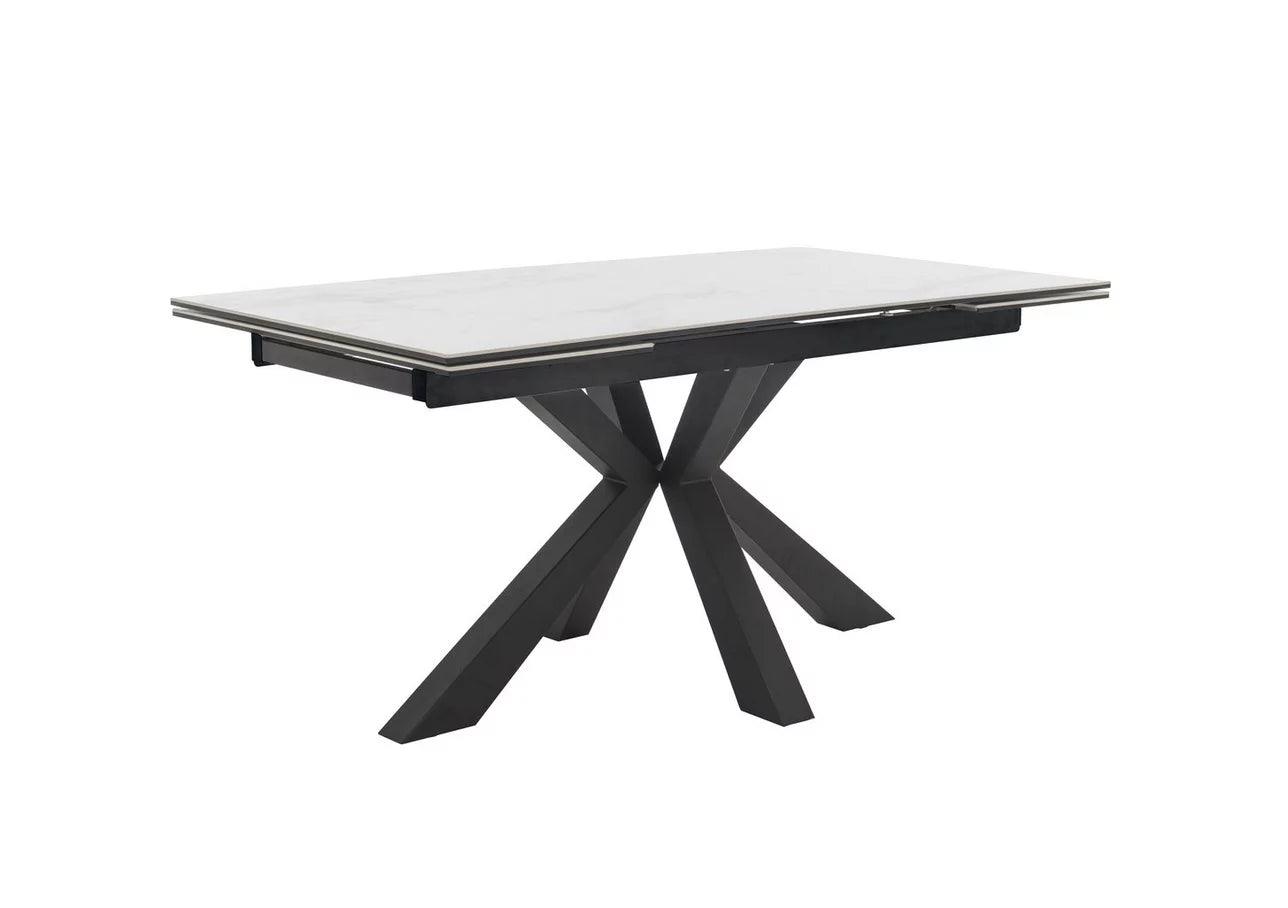 Phoenix 160-240cm White Ceramic Marble Extending Table-Esme Furnishings