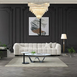 The Bubble Tribeca Ivory White Boucle 4 Seater Premium Sofa Boucle Fabric